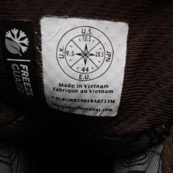 NEW Oboz Bridger 8" Insulated B-Dry Waterproof Hiking Shoes Men's 82001 - Picture 10 of 16